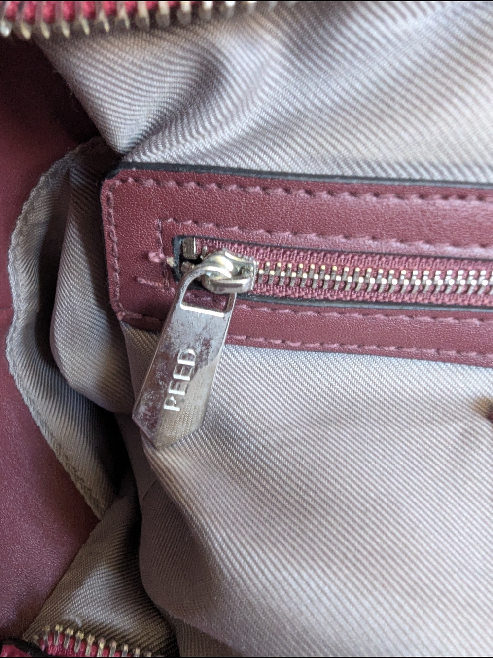 Reef Two-Tone Pink Leather Satchel with Detachable Strap - Picture 12 of 15